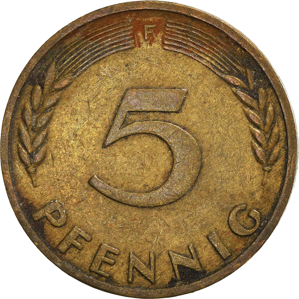 Moneda, ALEMANIA - REPÚBLICA FEDERAL, 5 Pfennig, 1950