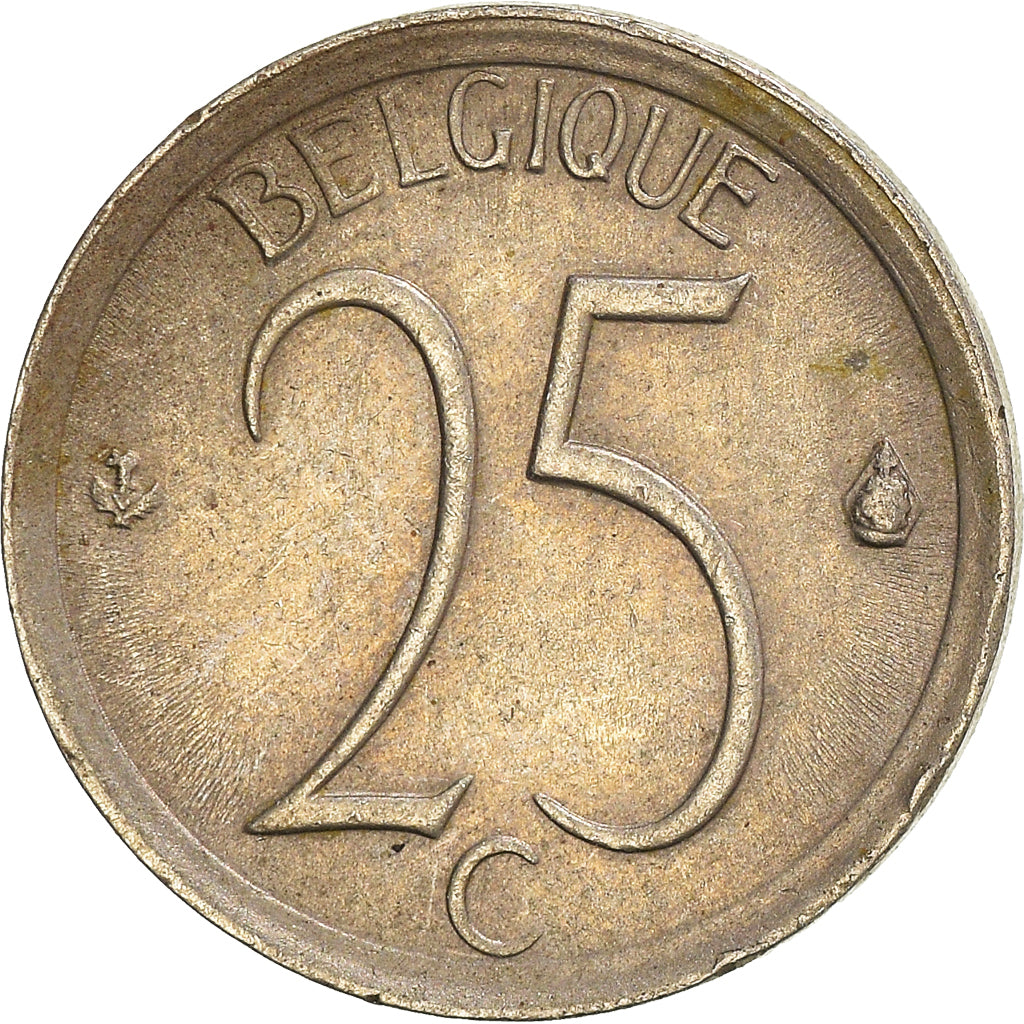 Coin, Belgium, 25 Centimes, 1966