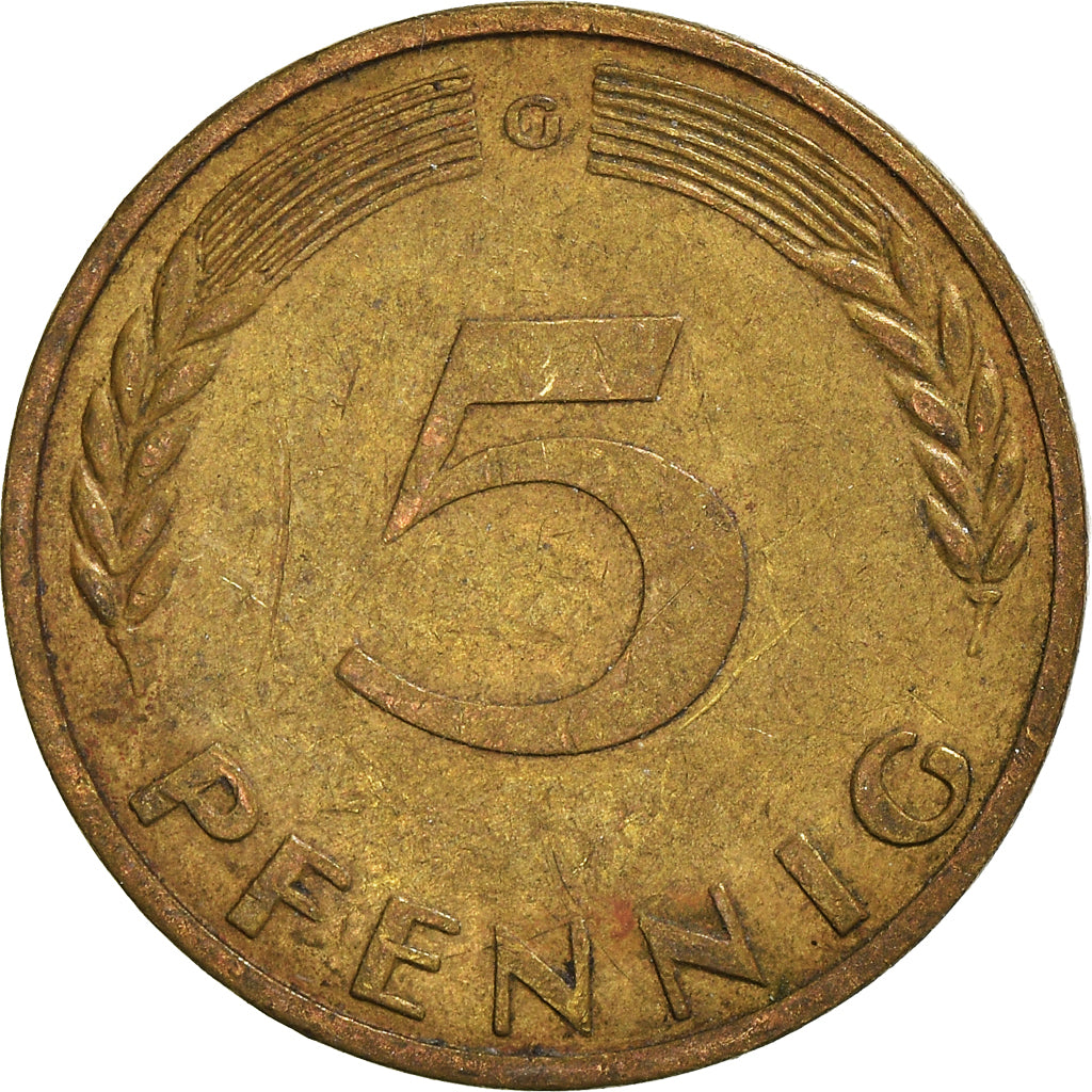 Moneda, ALEMANIA - REPÚBLICA FEDERAL, 5 Pfennig, 1950