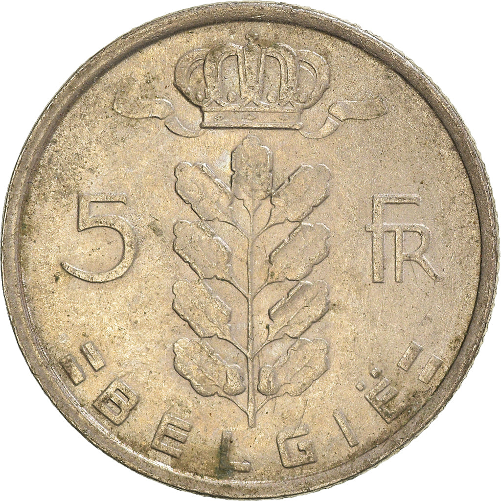 Moneta, Belgio, 5 Francs, 5 Frank, 1974