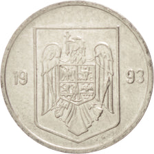 ROMANIA, 5 Lei, 1993, KM #114, EF(40-45), Nickel Plated Steel, 21, 3.36