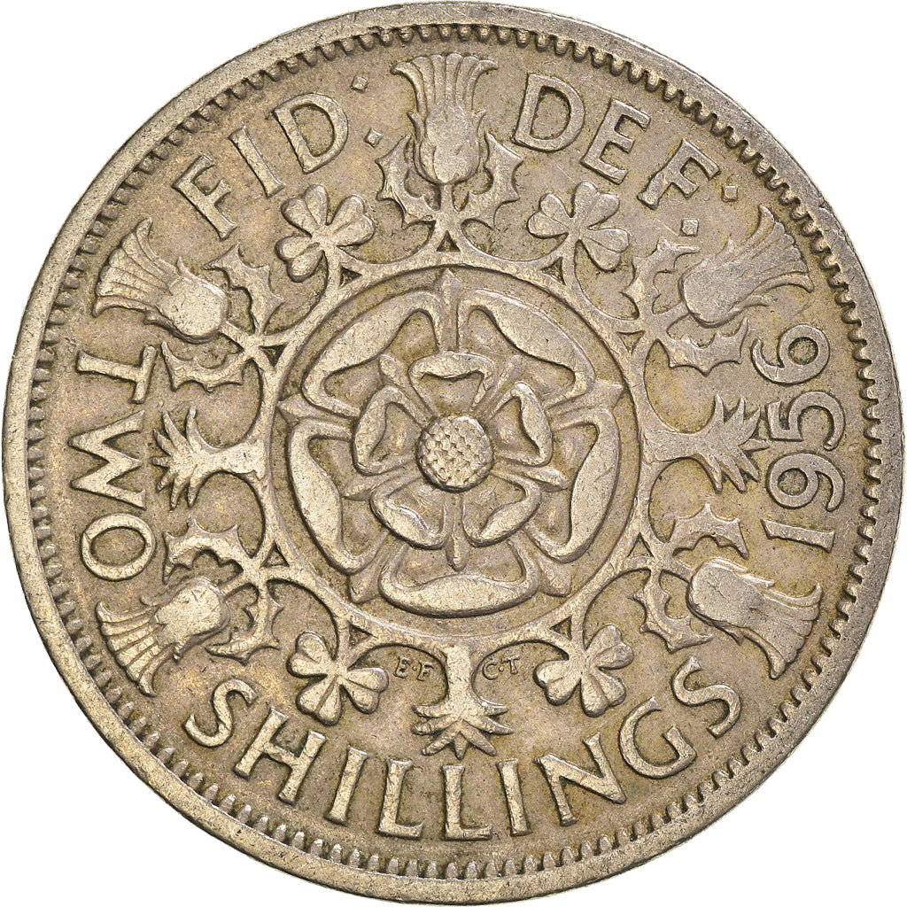 Coin, Great Britain, Florin, Two Shillings, 1956