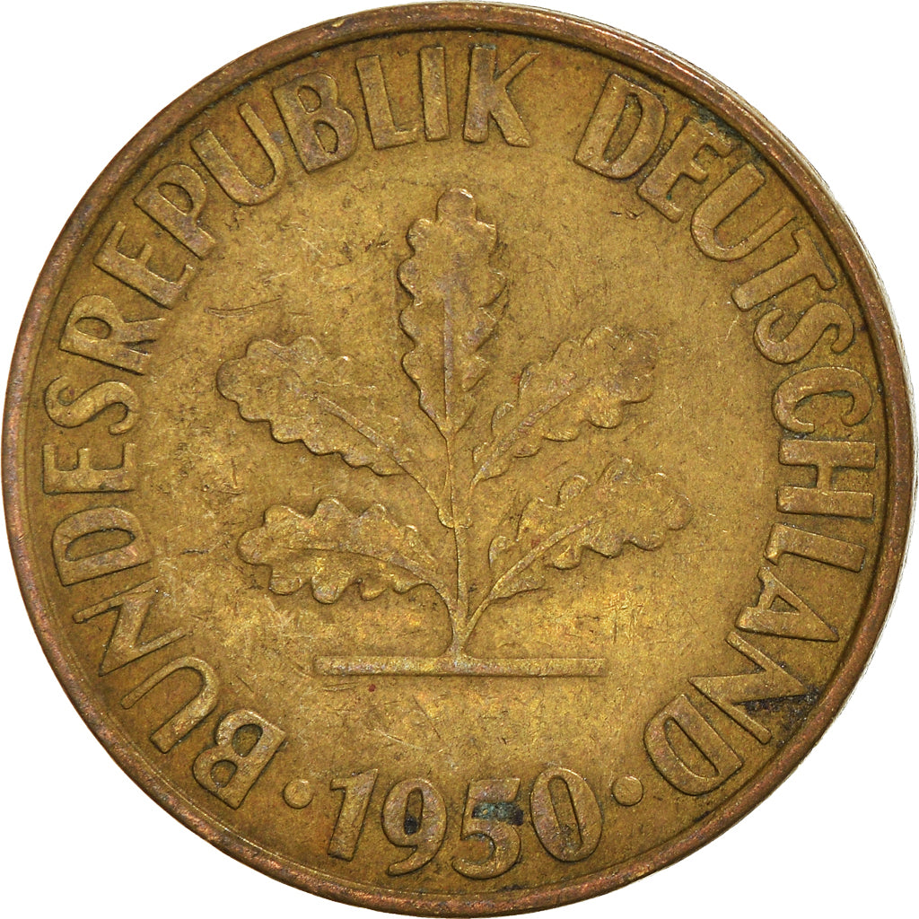 Moneta, GERMANIA - REPUBBLICA FEDERALE, 10 Pfennig, 1950
