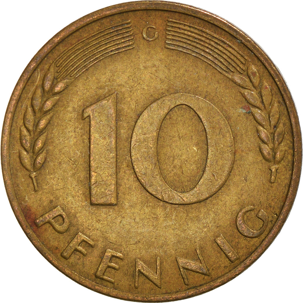 Moneta, GERMANIA - REPUBBLICA FEDERALE, 10 Pfennig, 1950
