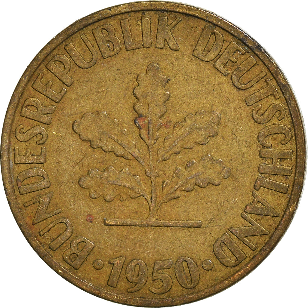 Moneta, GERMANIA - REPUBBLICA FEDERALE, 10 Pfennig, 1950