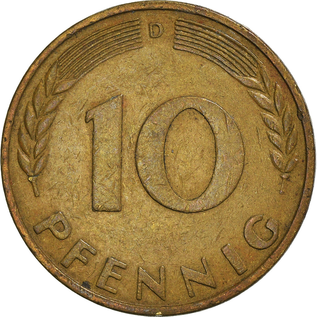 Moneta, GERMANIA - REPUBBLICA FEDERALE, 10 Pfennig, 1950