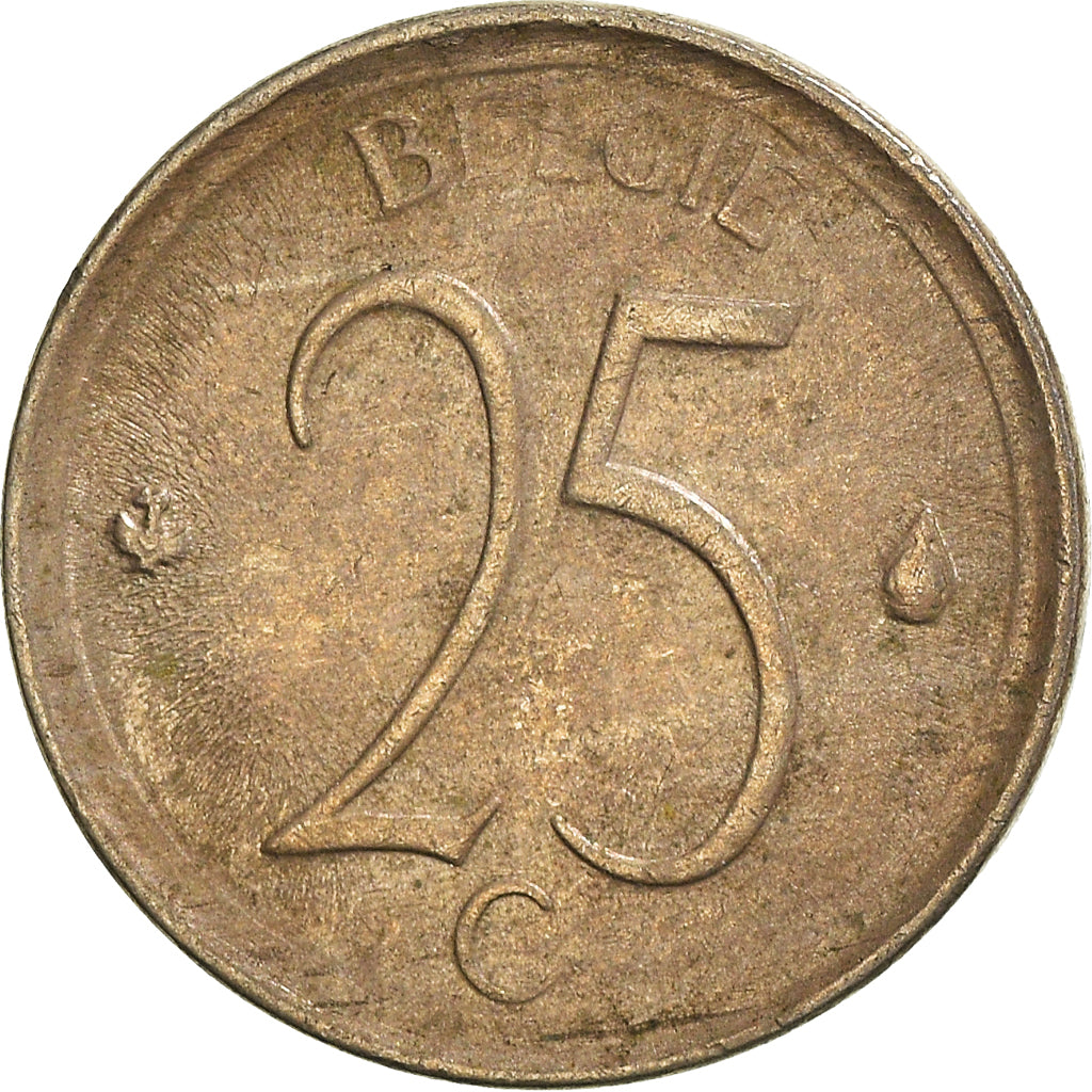 Coin, Belgium, 25 Centimes, 1968
