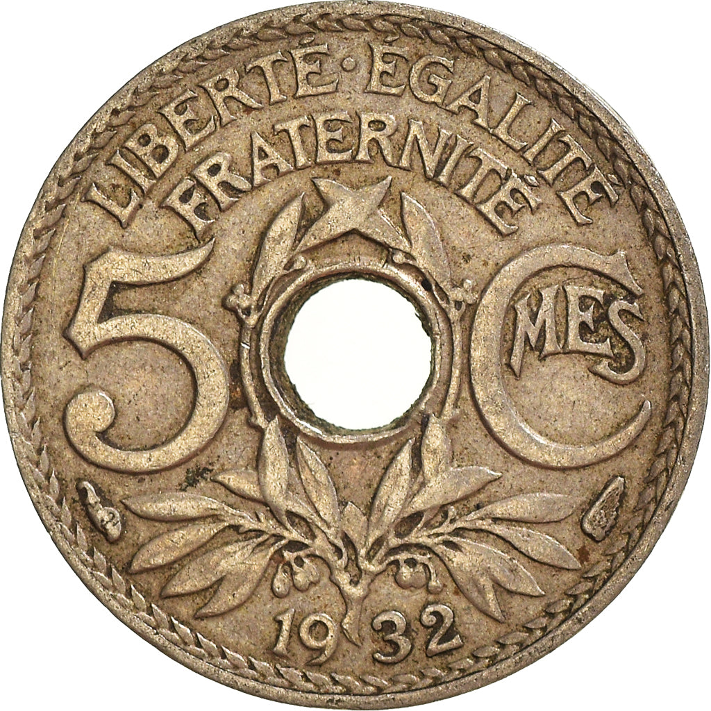 Moneta, Francia, 5 Centimes, 1932