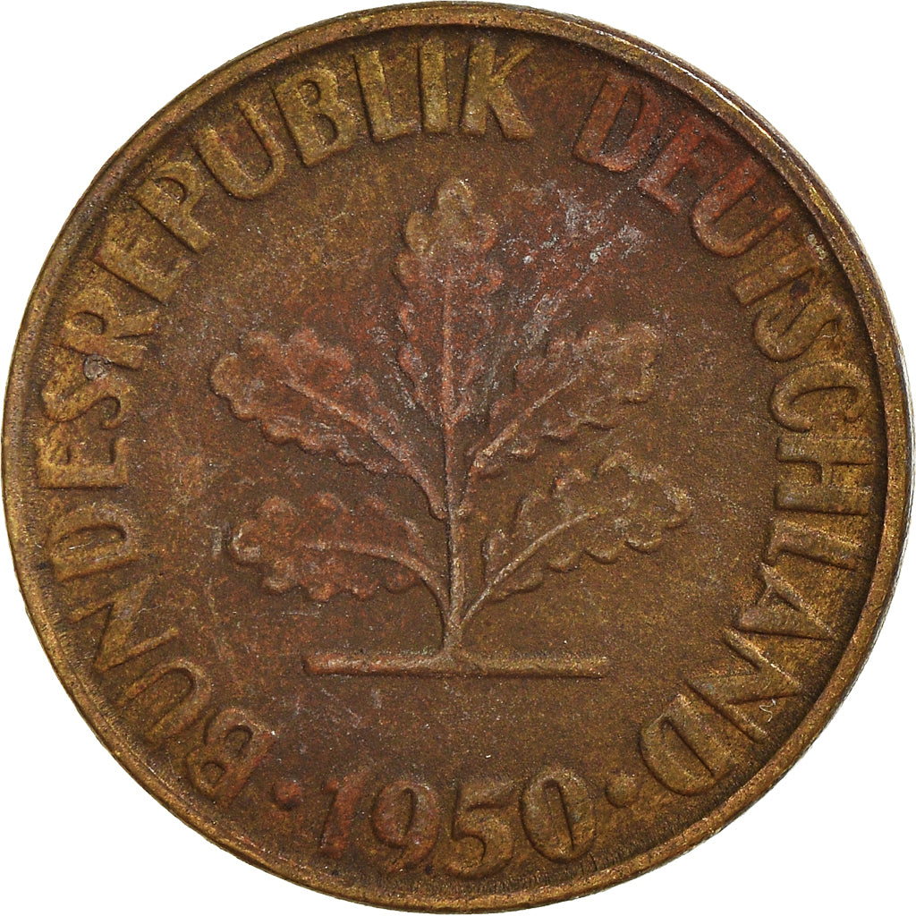 Moneda, ALEMANIA - REPÚBLICA FEDERAL, 5 Pfennig, 1950