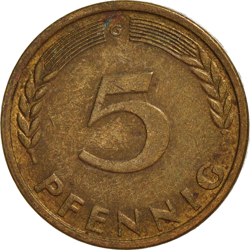 Moneda, ALEMANIA - REPÚBLICA FEDERAL, 5 Pfennig, 1950