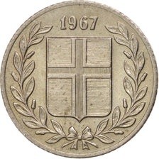 ICELAND, 25 Aurar, 1967, KM #11, MS(60-62), Copper-Nickel, 16, 2.40