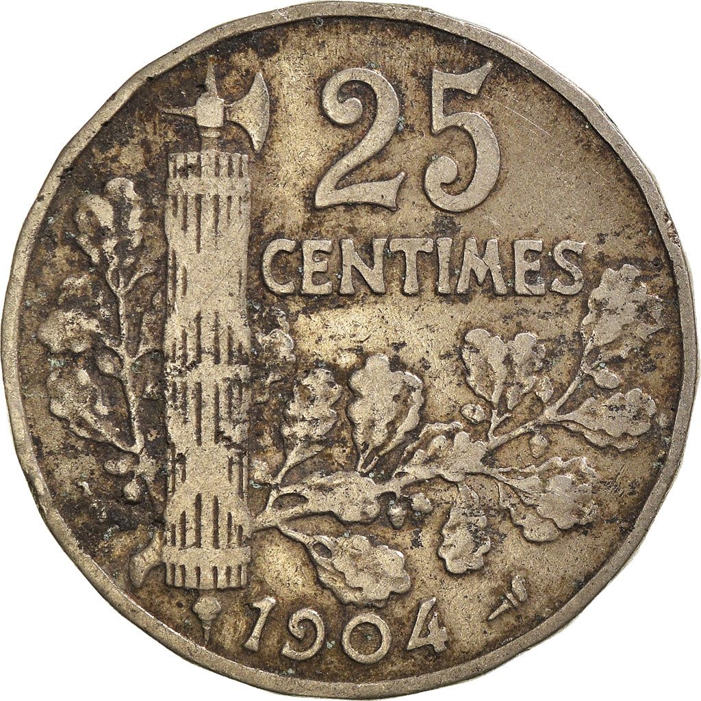 Moneta, Francia, 25 Centimes, 1904