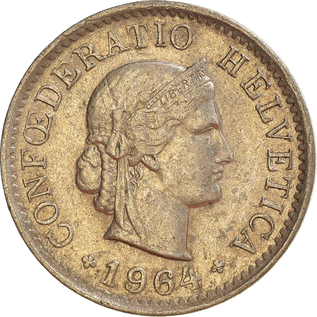 Moeda, Suíça, 5 Rappen, 1964