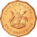 Uganda, 2 Shillings, 1987, SPL, Acciaio placcato rame, KM:28