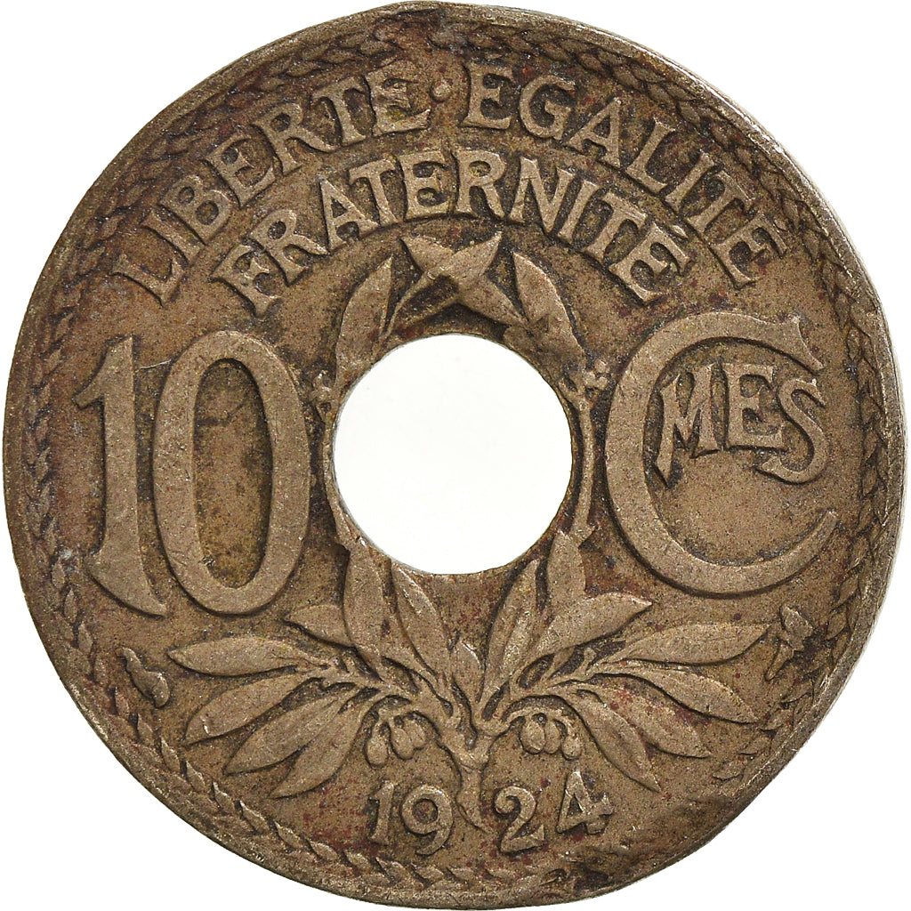 Coin, France, 10 Centimes, 1924