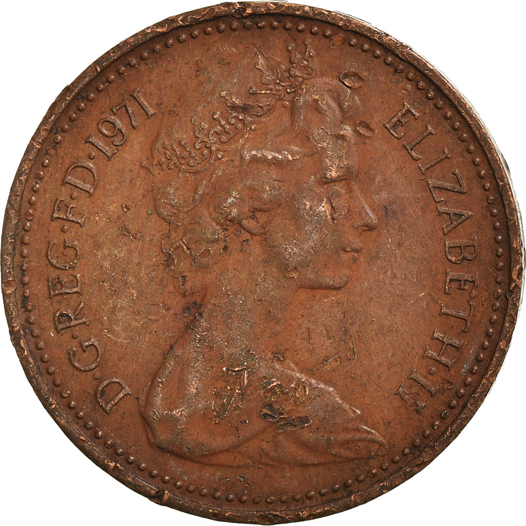 Moeda, Grã-Bretanha, New Penny, 1971