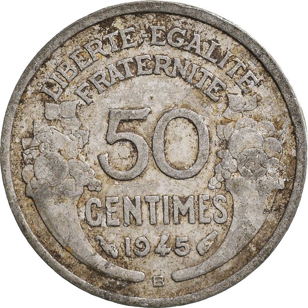 Münze, Frankreich, 50 Centimes, 1945