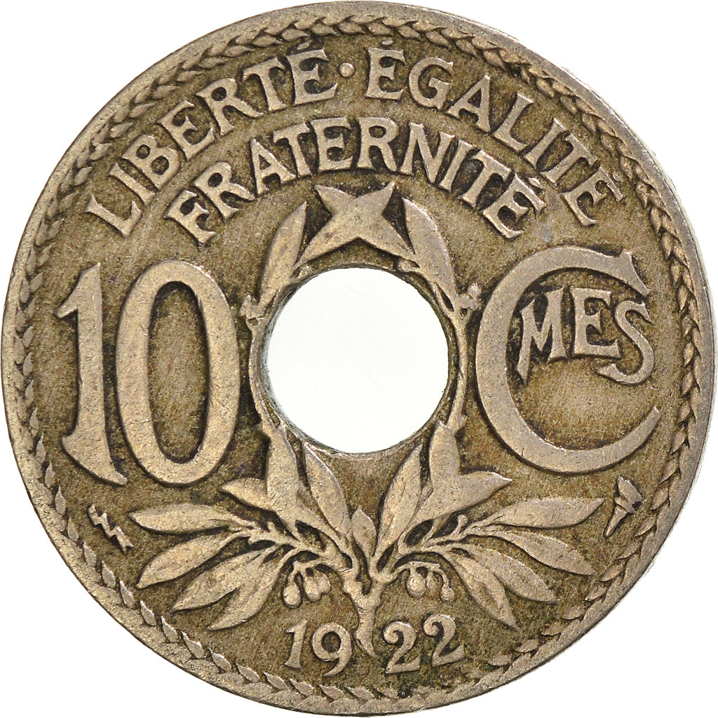 Coin, France, 10 Centimes, 1922