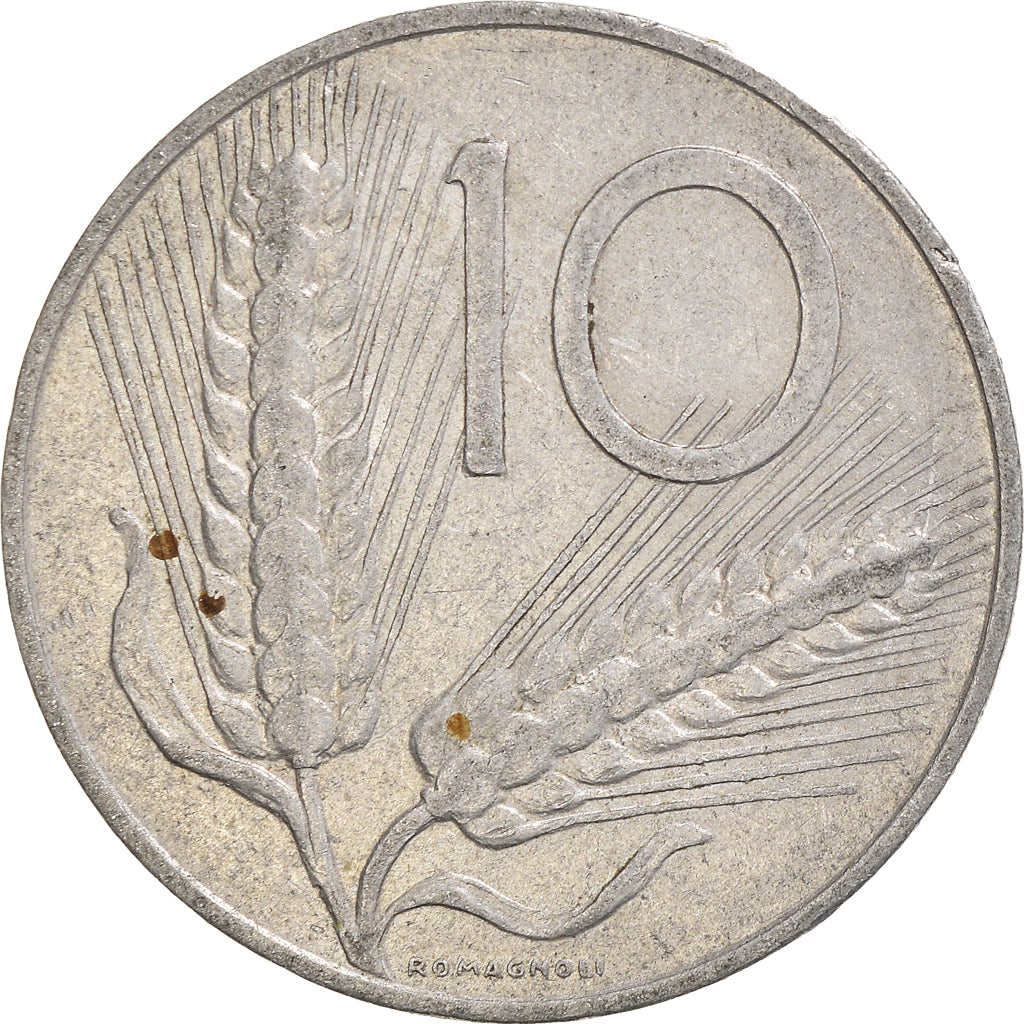 Münze, Italien, 10 Lire, 1955