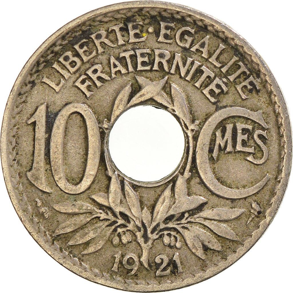 Coin, France, 10 Centimes, 1921