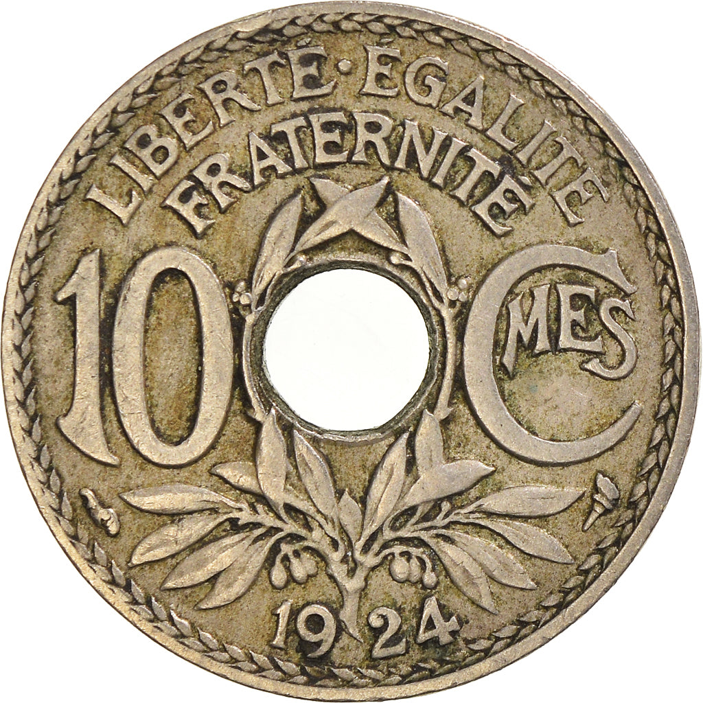 Moneda, Francia, 10 Centimes, 1924