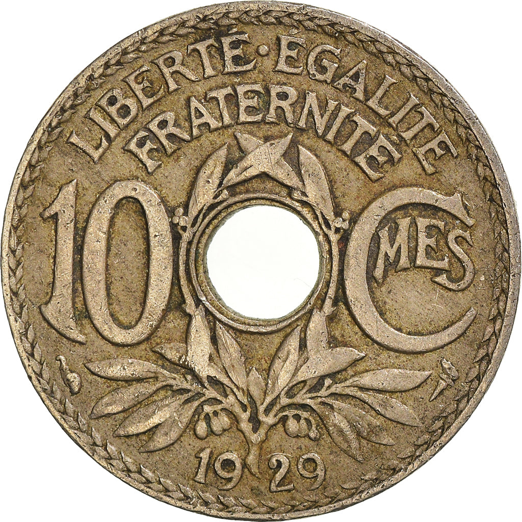 Moeda, França, 10 Centimes, 1929