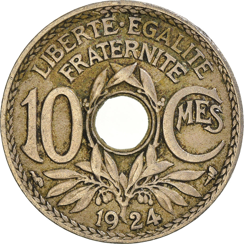 Coin, France, 10 Centimes, 1924
