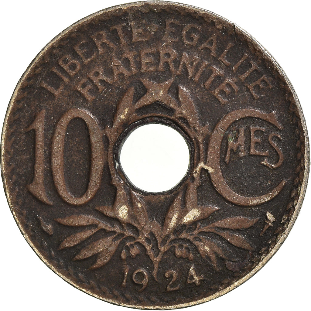 Coin, France, 10 Centimes, 1924