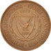 CYPRUS, 5 Mils, 1973, KM #39, EF(40-45), Bronze, 5.54