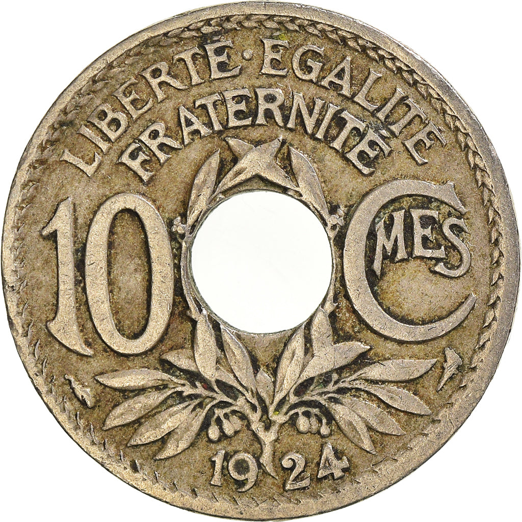 Moneda, Francia, 10 Centimes, 1924