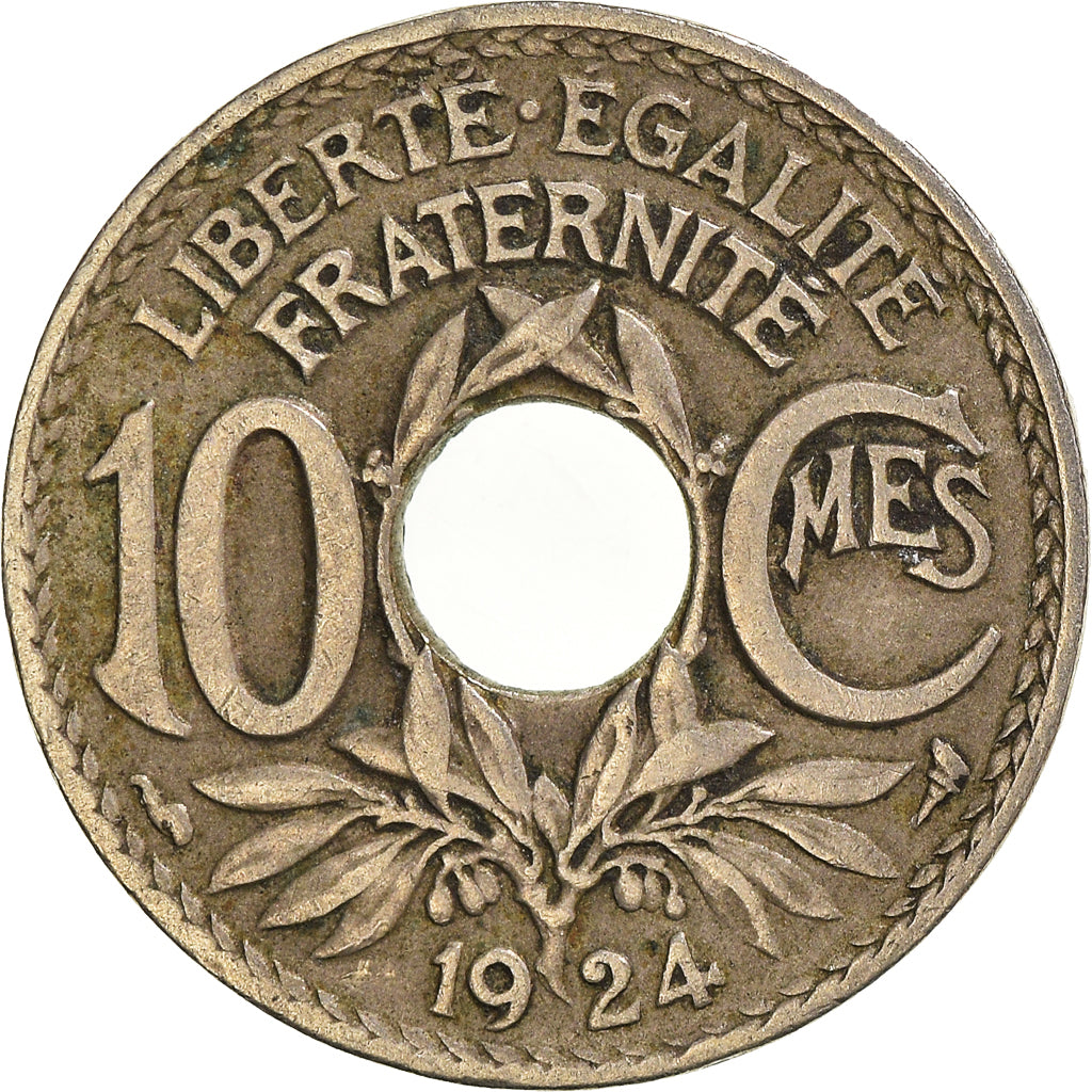 Moeda, França, 10 Centimes, 1924