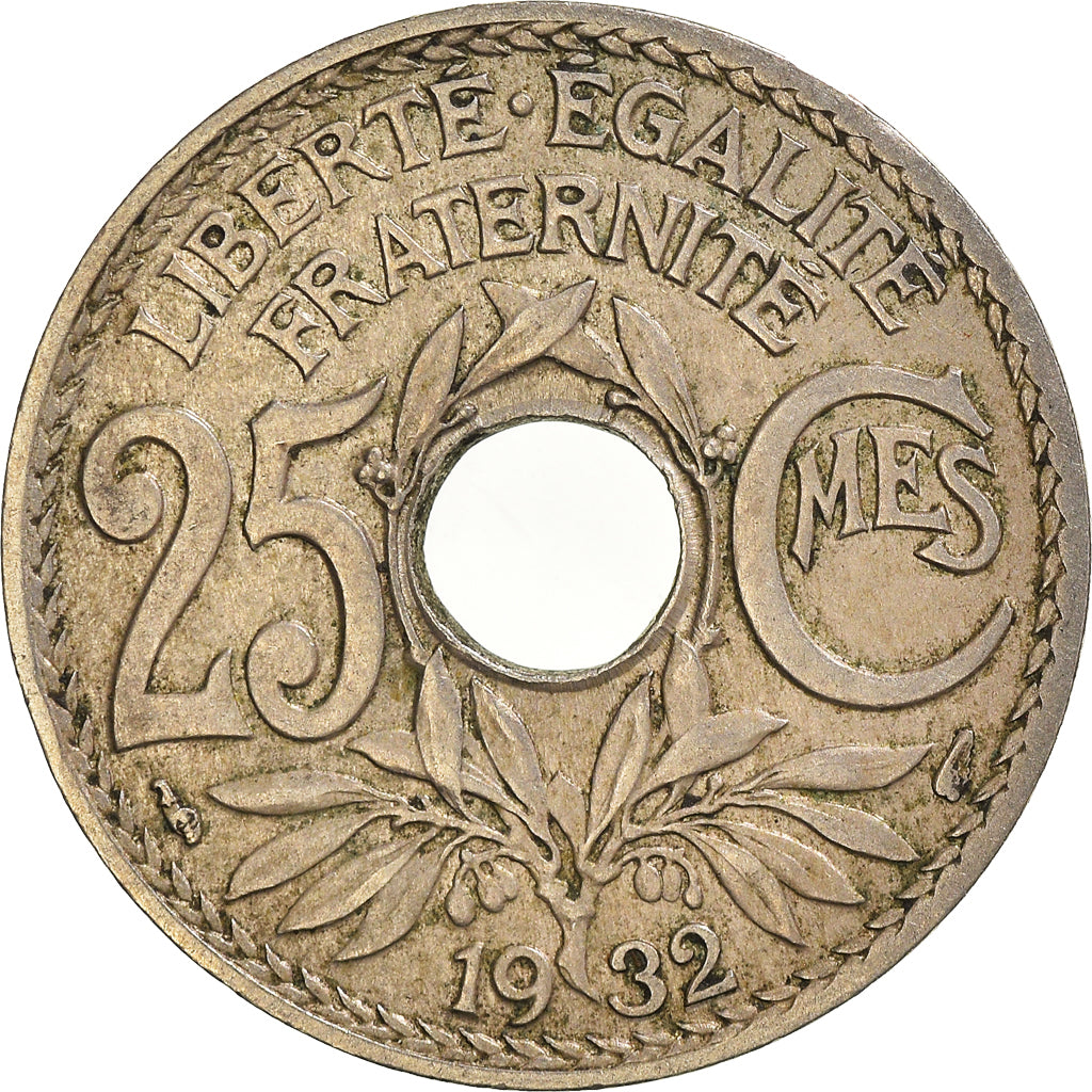 Munten, Frankrijk, 25 Centimes, 1932