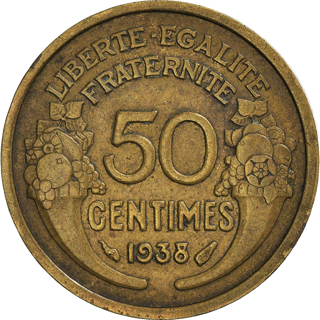 Monnaie, France, 50 Centimes, 1938