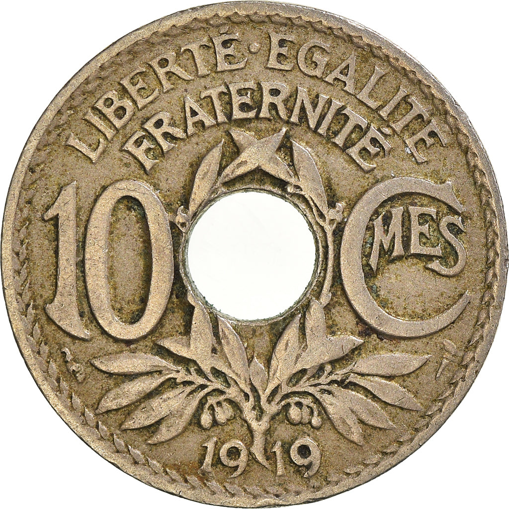 Coin, France, 10 Centimes, 1919