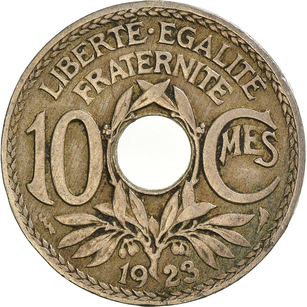 Moeda, França, 10 Centimes, 1923