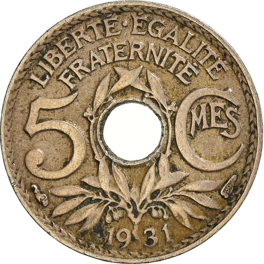 Moneta, Francia, 5 Centimes, 1931