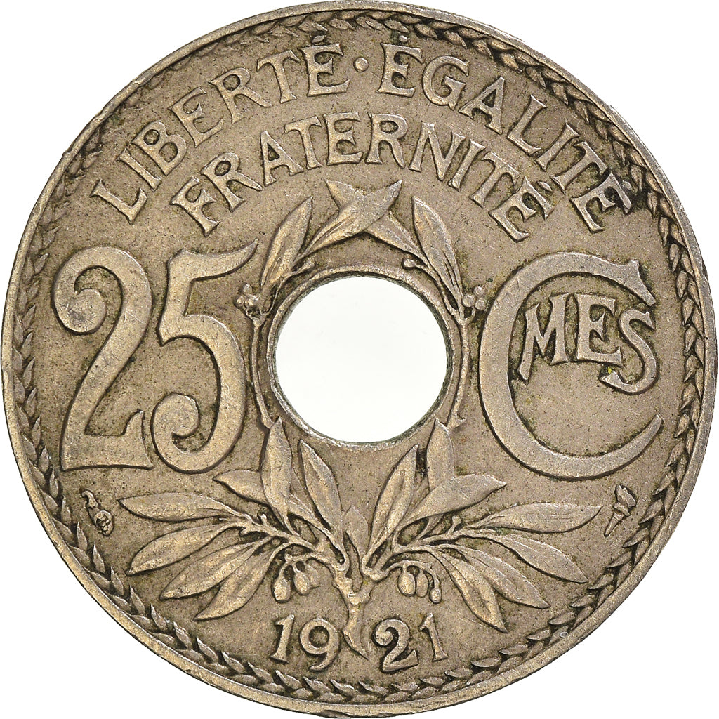 Moneta, Francia, 25 Centimes, 1921