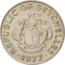 SEYCHELLES, 50 Cents, 1977, British Royal Mint, KM #34, MS(63), Copper-Nickel,..