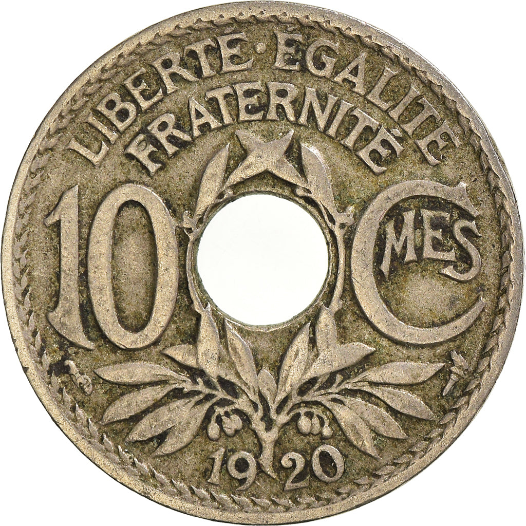 Munten, Frankrijk, 10 Centimes, 1920