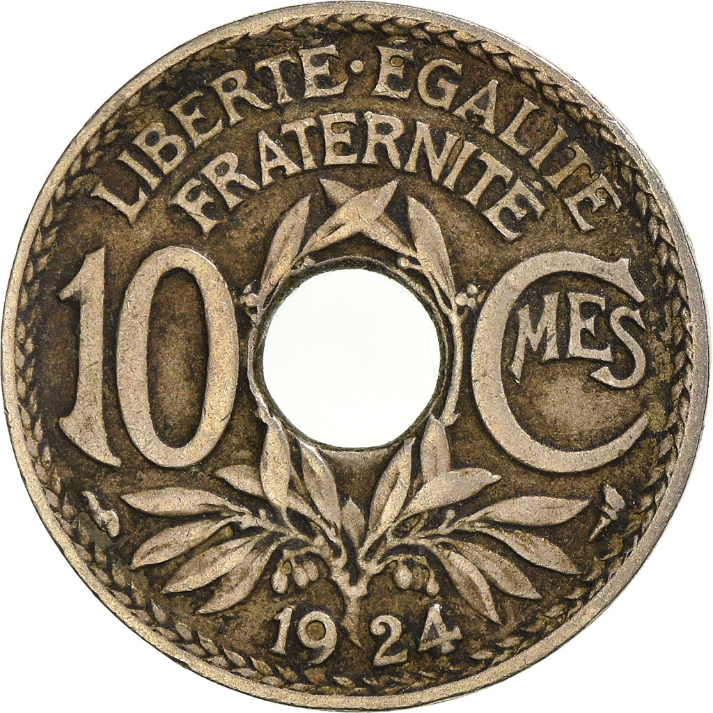 Moneda, Francia, 10 Centimes, 1924