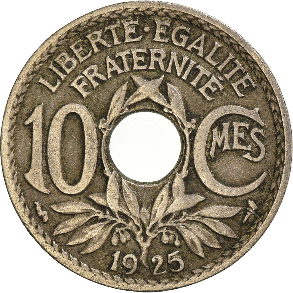 Moeda, França, 10 Centimes, 1925
