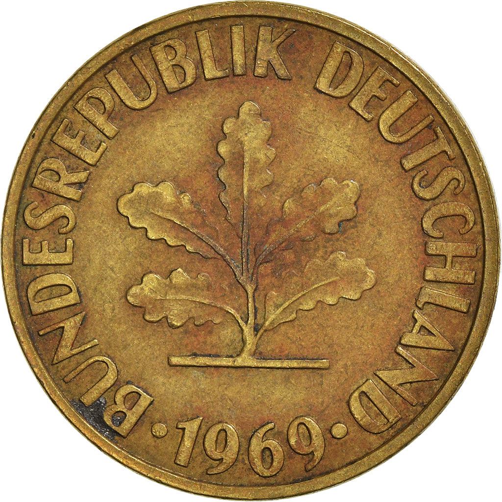 Moneta, Niemcy - RFN, 10 Pfennig, 1969