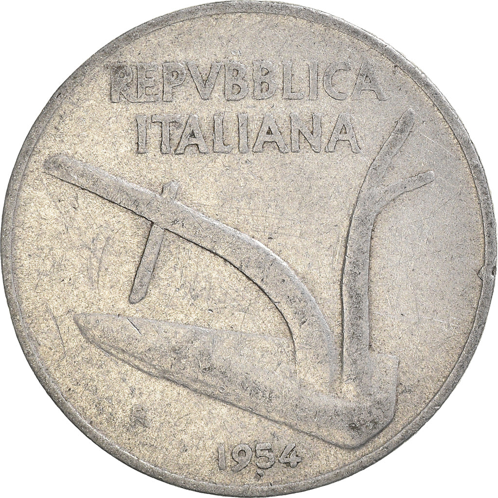 Münze, Italien, 10 Lire, 1954