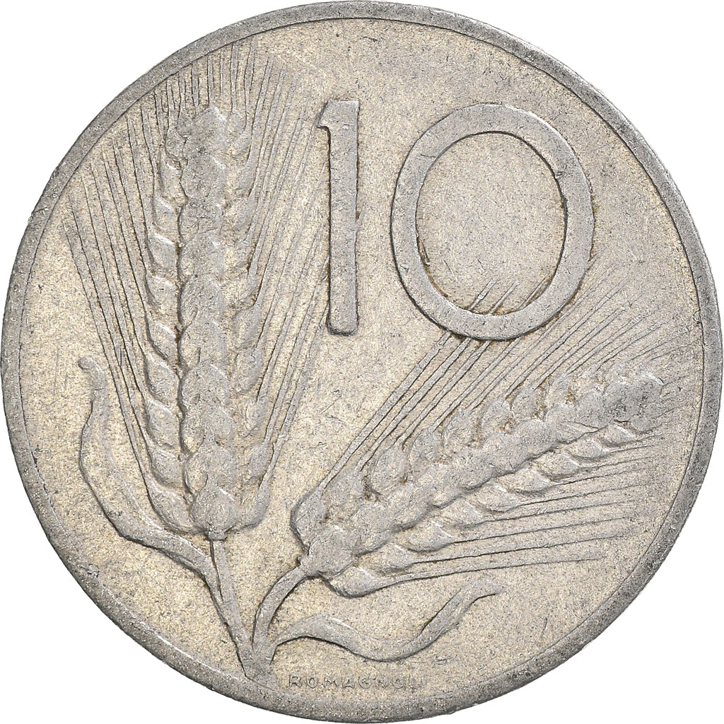 Münze, Italien, 10 Lire, 1954