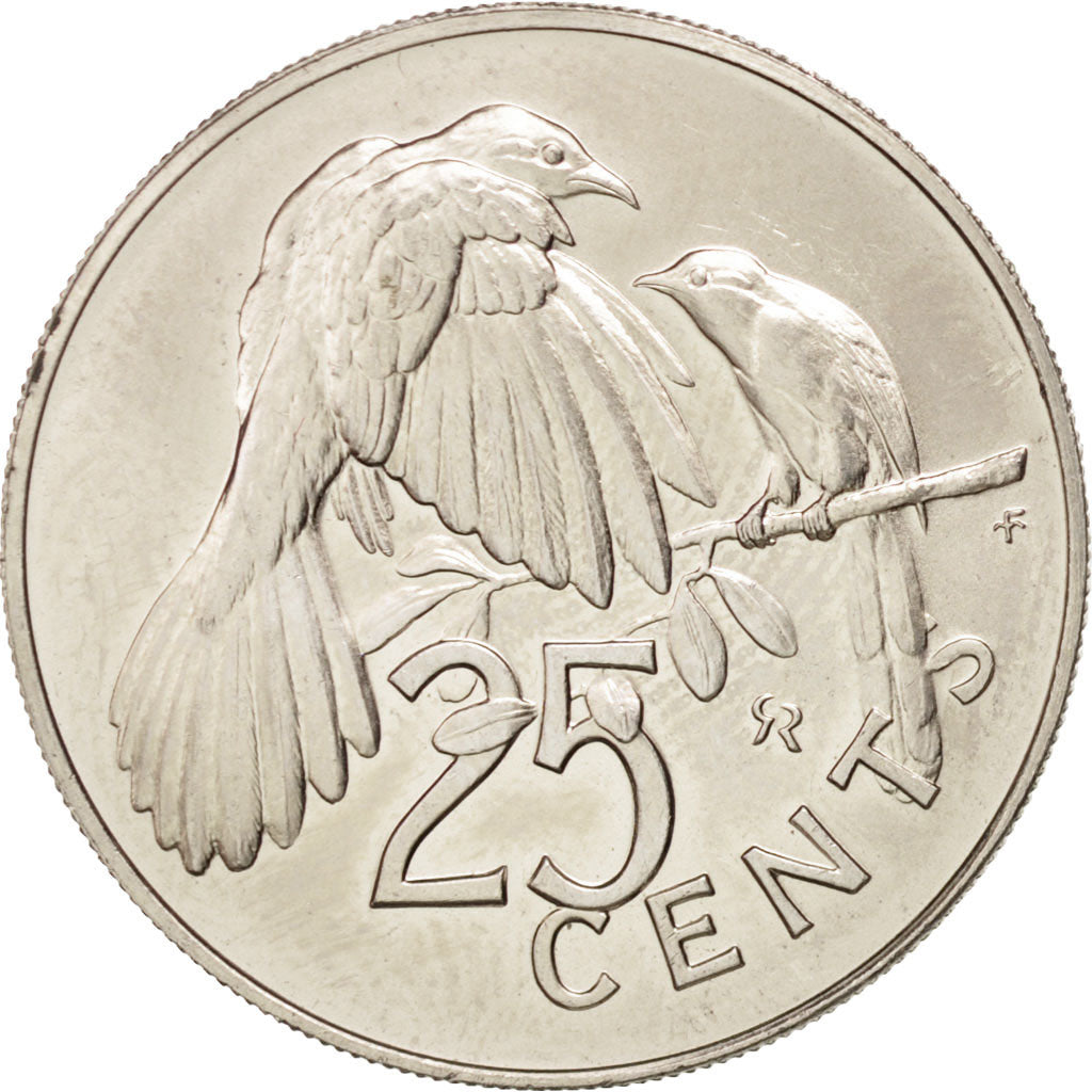 BRITISH VIRGIN ISLANDS, 25 Cents, 1974, Franklin Mint, KM #4, MS(63),...