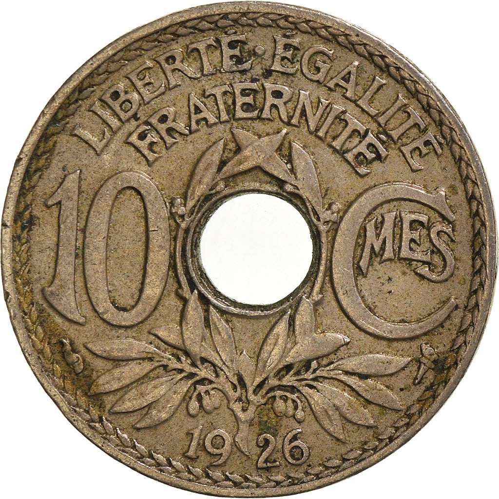 Moeda, França, 10 Centimes, 1926