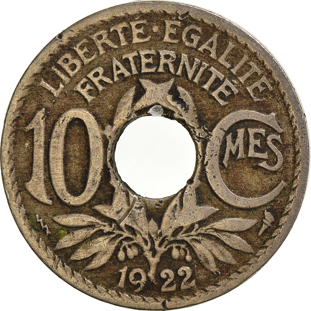 Moeda, França, 10 Centimes, 1922