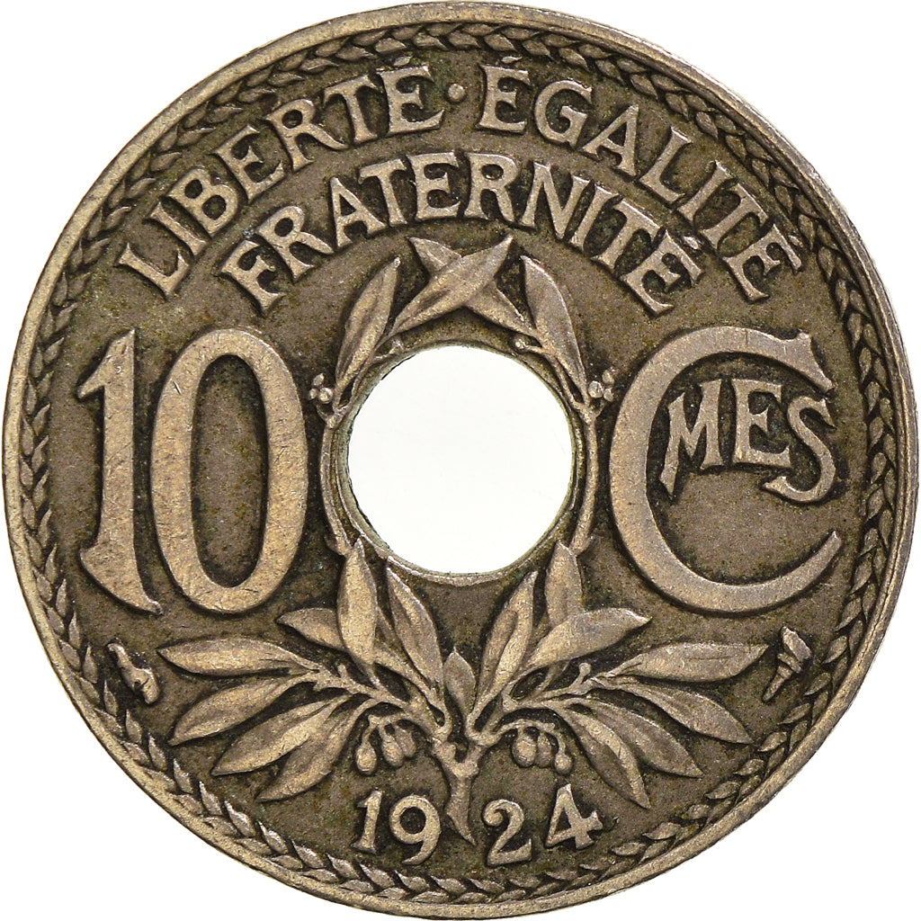 Moeda, França, 10 Centimes, 1924