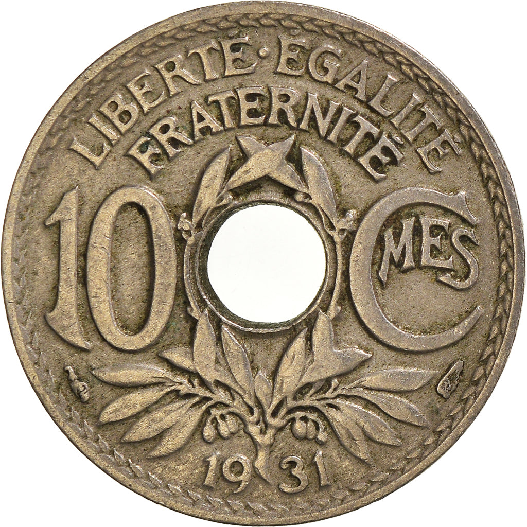 Moneta, Francia, 10 Centimes, 1931