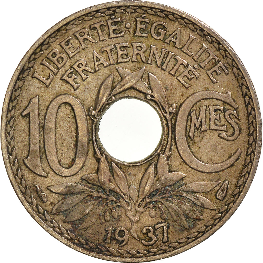 Moneda, Francia, 10 Centimes, 1937